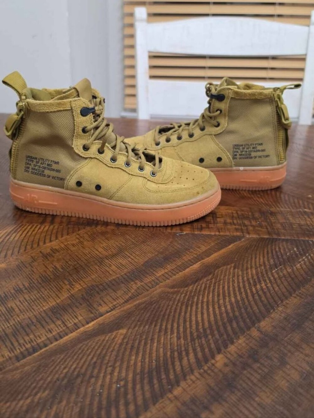 SAS Kids High-Top Sneakers in Mustard Yellow with Gum Sole